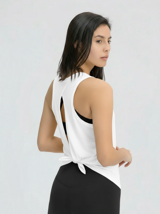 SLEEVELESS OPEN BACK TOP